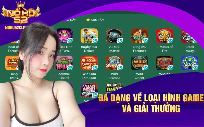 Da dang ve loai hinh game va giai thuong